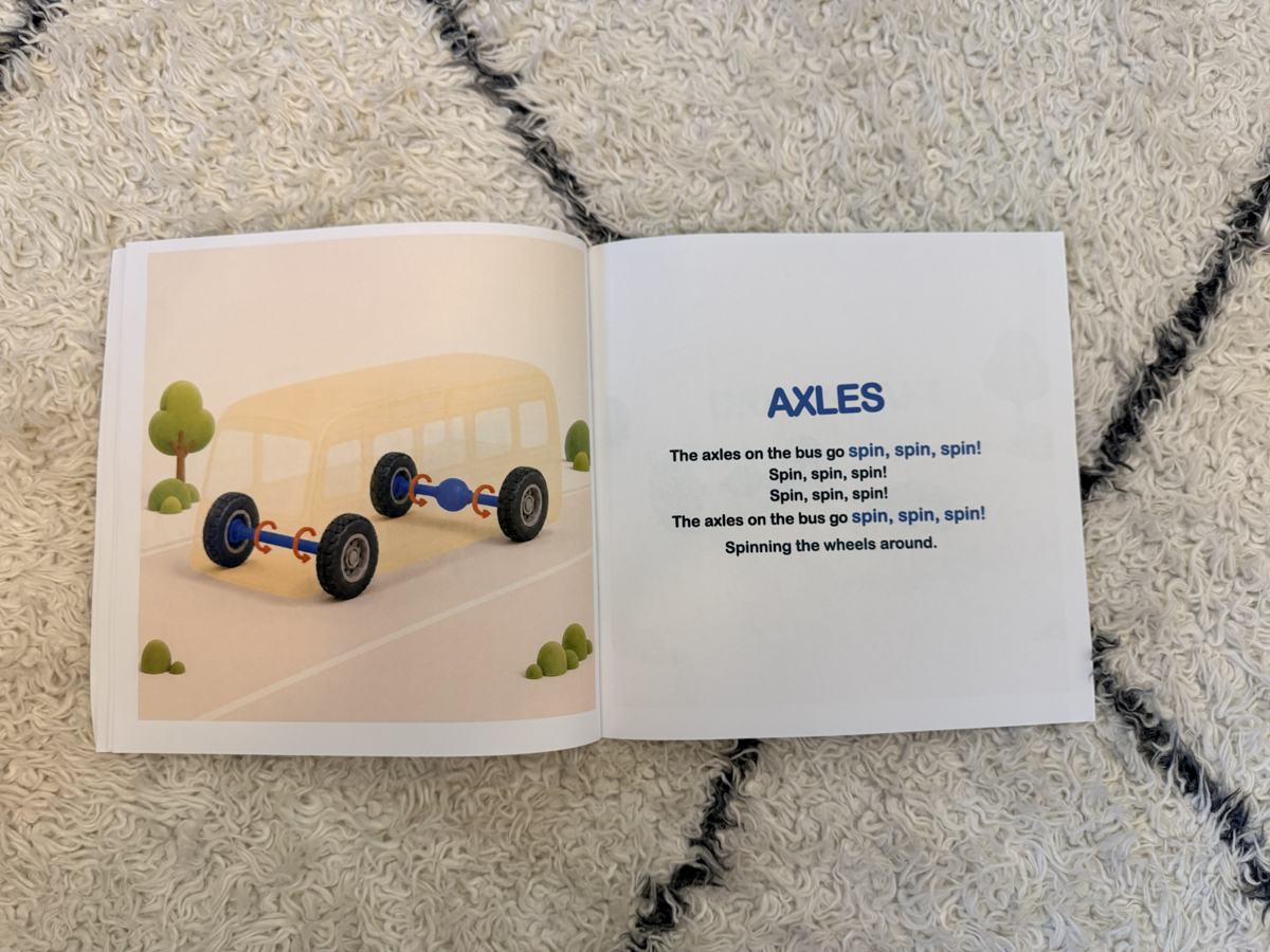 Engineering illustrations from The Wheels on the Bus